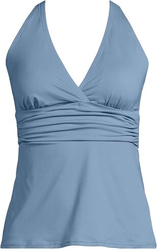 Lands' End Women's D-Cup V-Neck Plunge X Back Tankini Top in Saudi Arabia