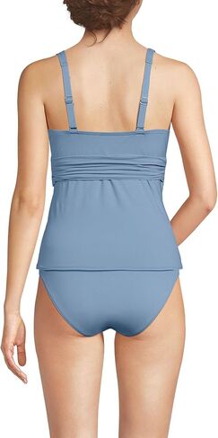 Lands' End Women's D-Cup V-Neck Plunge X Back Tankini Top in Saudi Arabia