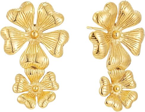 Sylph14K مطلية بالذهب كبير مكتنزة القلب أقراط للنساء العصرية 925 فضة أقراط بيان القرط سحر مجوهرات هدايا للنساء أمي الفتيات in Kuwait
