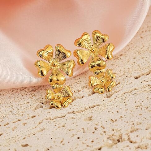Sylph14K مطلية بالذهب كبير مكتنزة القلب أقراط للنساء العصرية 925 فضة أقراط بيان القرط سحر مجوهرات هدايا للنساء أمي الفتيات in Kuwait