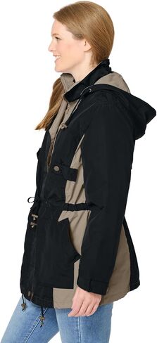 Woman Within Plus Size Colorblocked Taslon Anorak in Saudi Arabia