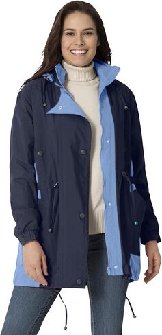 Woman Within Plus Size Colorblocked Taslon Anorak in Saudi Arabia