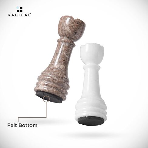 Radicaln Marble Chess Figures 3.5'' Inches White and Green Handmade Marble Chess Pieces for Chess Set Board Game - Chess Figures, Chess Board - Travel Set Chess Figure in Saudi Arabia