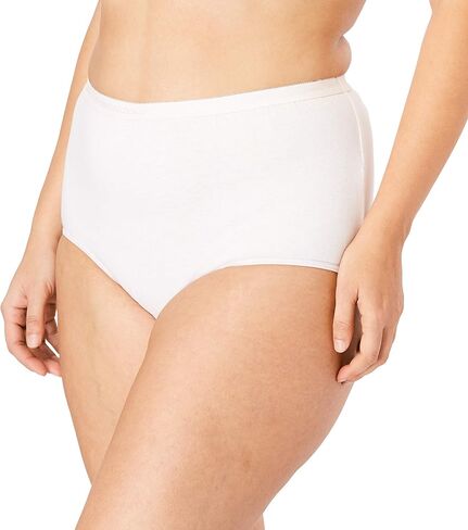 Comfort Choice Plus Size Full Coverage Cotton Brief 10-Pack in Kuwait