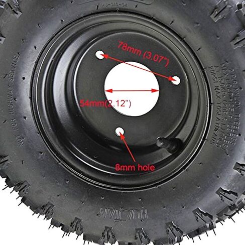 4.10-6 ATV حافة عجلة الإطارات بدون أنبوب ومحور خلفي 760 مم و 1000W 48V محرك كهربائي وصندوق تروس التفاضلي لـ DIY رباعي العجلات على الطرق الوعرة DIY in Kuwait