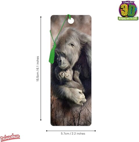 Bookmark - Blue Ice from Deluxebase. A Snow Leopard Book Marker with lenticular 3D Artwork Licensed from Renowned Artist Colin Bogle in Saudi Arabia