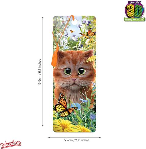 Bookmark - Blue Ice from Deluxebase. A Snow Leopard Book Marker with lenticular 3D Artwork Licensed from Renowned Artist Colin Bogle in Saudi Arabia