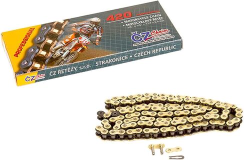 Gold MXG CZ Chain 420MXG-120 يناسب Yamaha TT-R50 2006-2022 سلسلة غير O-Ring 120L in Saudi Arabia