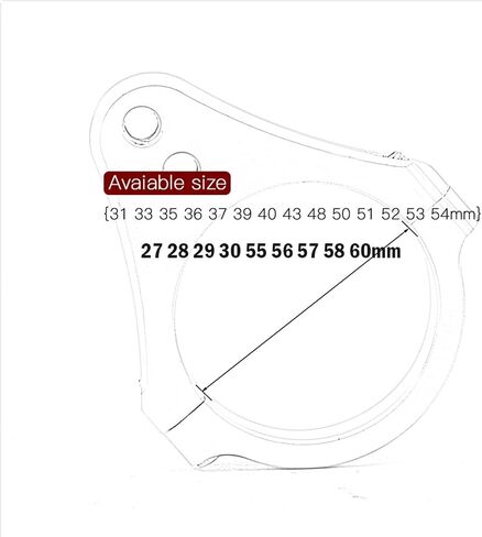 33 35 36 37 39 40 41 43 45 47 48 49 50 51 52 53 54 55 56 MM Steering Damper Stabilizer Clamp Mounting Adapter Bracket Fit for(Black 52mm) in Saudi Arabia