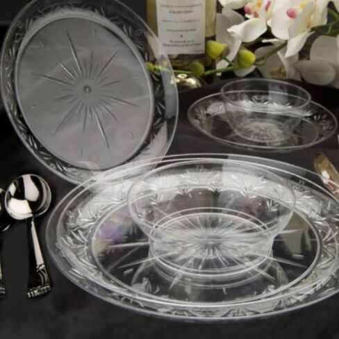 Blue Sky Simcha Collection Crystal Clear 6 Oz Plastic Bowls - 20 Count, Disposable Elegance for Special Occasions & Effortless Cleanup in Saudi Arabia