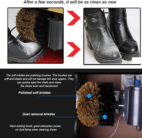 Commercial Shoe Polishing Machine with Soft and Hard Brush, Electric Shoe Shine Polisher, Fully Automatic Induction Small Shoe Polisher in Saudi Arabia