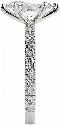 2ct Marquise Cut Moissanite 6-prong Solitaire Engagement Ring for Women Solid 10K/14K/18K White Yellow Rose Gold Simulated Diamond Promise Wedding Rings for Her (D Color, VVS1 Clarity) in Saudi Arabia