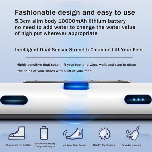 Automatic Sole Cleaning Machine, Induction Shoe Polisher, Shoes Cleaning Tool, Waterless Cleaning, for Home Hotel Entrance Hall in Saudi Arabia