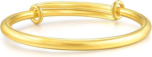 CHOW SANG SANG 999.9 24K Solid Gold Price-by-Weight 75.98g Gold Polished Finished Slip-On Bangle for Women 09218K | Adjustable Size in Saudi Arabia