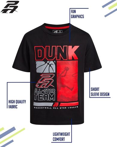 Pro Athlete Boys T Shirts - Soft Cotton Blend Short Sleeve Graphic Tees for Athleisure - Casual Boys Athletic Shirts (8-16) in Kuwait