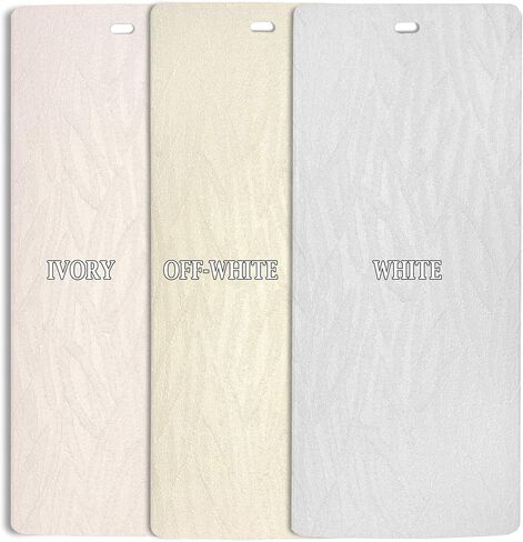 DALIX Orleans Off White Vertical Blind Design Slats Sliding Door 82.5 Qty 5 Pack in Saudi Arabia
