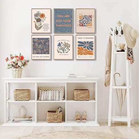 6 Mental Health Posters Bohemian Style Motivational Psychology Wall Decor Pictures Therapy Office Wall Art Inspirational Positive Quotes Canvas Poster Prints For Home Counseling Office Decor Unframed in Saudi Arabia