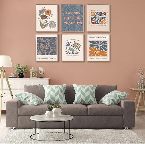 6 Mental Health Posters Bohemian Style Motivational Psychology Wall Decor Pictures Therapy Office Wall Art Inspirational Positive Quotes Canvas Poster Prints For Home Counseling Office Decor Unframed in Saudi Arabia