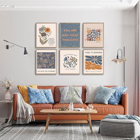 6 Mental Health Posters Bohemian Style Motivational Psychology Wall Decor Pictures Therapy Office Wall Art Inspirational Positive Quotes Canvas Poster Prints For Home Counseling Office Decor Unframed in Saudi Arabia