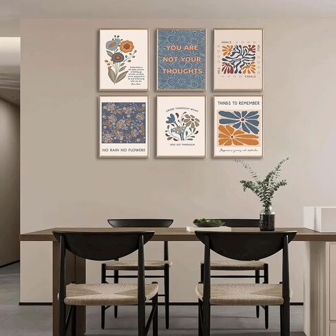 6 Mental Health Posters Bohemian Style Motivational Psychology Wall Decor Pictures Therapy Office Wall Art Inspirational Positive Quotes Canvas Poster Prints For Home Counseling Office Decor Unframed in Saudi Arabia