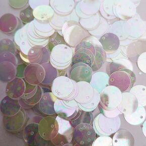 200pcs Flat Sequins Iridescent Spangles Craft Loose Sequins for Embroidery, Applique, Knitting, Arts, Crafts, and Embellishment (6mm)