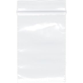 Plymor 1.5" x 2" (Pack of 500), 2 Mil Zipper Reclosable Plastic Bags