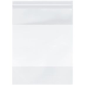 Plymor Heavy Duty Plastic Reclosable Zipper Bags With White Block, 4 Mil, 10" x 13" (Pack of 100)