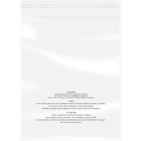 iMailer - 1000 Count - 8" x 10" Clear Plastic Poly Bags with Suffocation Warning for Clothing, T-Shirt, Brochure, Prints, Handicraft Gift- Resealable Adhesive,Not Strong