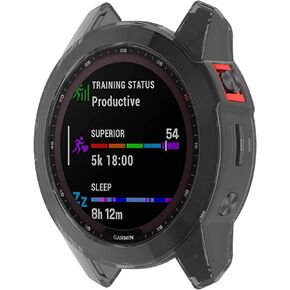 Compatible with Garmin Fenix 7 Protective Case Cover, LOKEKE TPU Protective Case Cover Shell for Garmin Fenix 7(TPU Black)