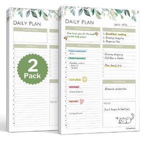CRANBURY Tear-Off Weekly Planner Notepad - (8.5x11, Colorful) 54 Pages, Large Weekly Planner Pad, Undated Weekly Planning Pad with To Do List, Week of, Notes, plus Matching Note Pad in Kuwait