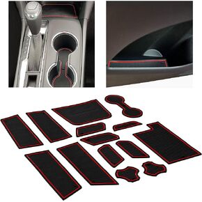 CupHolderHero fits Chevy Equinox Accessories 2018-2024 Premium Custom Interior Non-Slip Anti Dust Cup Holder Inserts, Center Console Liner Mats, Door Pocket Liners 14pc Set (Blue Trim)