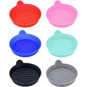 6 عبوات من قواعد الأكواب العالمية المصنوعة من السيليكون لحاملات الأكواب، قواعد أكواب مضادة للانزلاق مقاس 3.18 بوصة، ملحقات السيارة الداخلية وحامل أكواب وبطانة لزينة السيارات (6 ألوان) in Kuwait