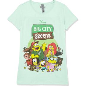 Disney Little Big City Greens Group Shot Girls Short Sleeve Tee Shirt