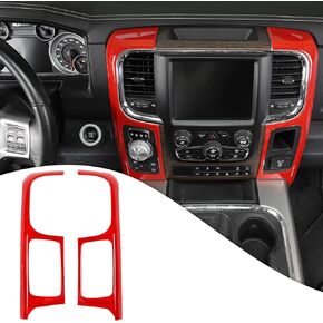 RT-TCZ for RAM Center Console Dashboard Air Vents Outlets Trim Cover, Red Interior Accessories for Dodge RAM 2012-2017
