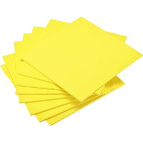 uxcell Yellow EVA Foam Sheets 10 x 10 Inch 5mm Thickness for Crafts DIY Projects, 8 Pcs
