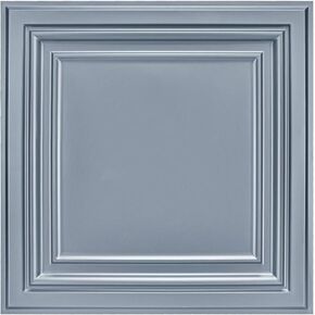 بلاط السقف Art3d PVC، لوح بلاستيكي مقاس 2 × 2 بوصة باللون الرمادي (12 قطعة)