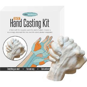 DIY Hand Casting Kit (Large) - Couples Holding Hands Plaster & Molding Statue Craft with Silicone Bucket | Gift for Anniversary, Wedding, Valentines, Mother's Day, Christmas, Husband and Wife