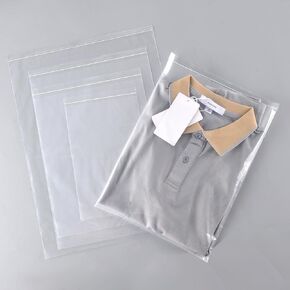 100 Count Clear Poly Bags, 10''×13'', Clear Cellophane Bags Self Adhesive, Shirt Packaging Bags for Clothing, Documents, Artworks