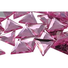 Allstarco 5mm Flat Back Triangle Acrylic Rhinestones Assorted Colors Plastic Gems for Crafts Costume Embelishments Card Making Jewels Jewelry Making Supplies Cosplay Jewels 300 Pcs
