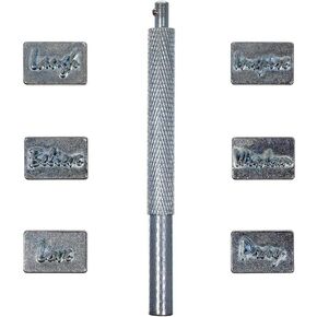 6 Piece Inspirational Word Metal Stamp Sets – includes 6 Stamp Heads, 1 Handle, and Instructions – for Creating Jewelry, Art Pieces, and Décor (Inspire 1)