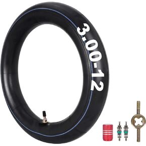 RUTU 3.00-12" Dirt Bike Inner Tube with TR4 Valve Stem, 80/200-12 Motorcycle Tire Replacement Inner Tubes Compatible with Honda CRF50/XR70 Yamaha TTR 90/100 Suzuki DRZ 100 TAOTAO bikes
