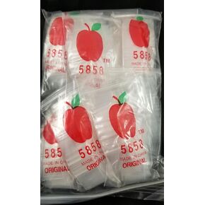 5858 Original Mini Resealable 2mil Plastic Bags 5/8" x 5/8" Reclosable Baggies (Clear 1000ct)