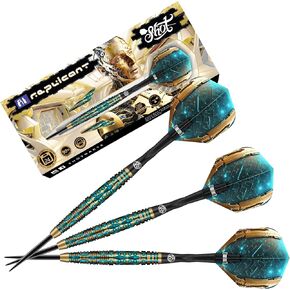 Shot! Darts AI Replicant Steel Tip, 90% Tungsten, Center Weighted Black Titanium Coated, Professional Dart Set and Flights Metal Tip Bar Darts (23g/24g/25g)