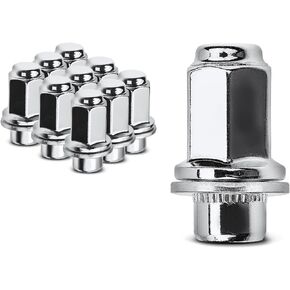 A-Premium 10pcs Wheel Lug Nuts M12 x 1.5 Chrome Flat Seat Mag Lug Nuts Compatible with Toyota Tacoma 4Runner Camry Corolla Lexus 9094201058