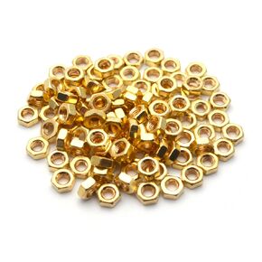 100Pcs M3 Brass Internal Threaded Hexagon Hex Nuts 3mm Thread Inner Diameter