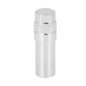 X AUTOHAUX Chrome 7 Spline Black Wheel Lug Nut Drive Tuner Key Tool Lock 16.5mm