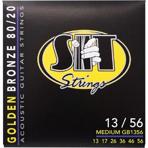 SIT GB-1356 Golden Bronze 80/20 Medium Acoustic Guitar Strings (Single Pack)