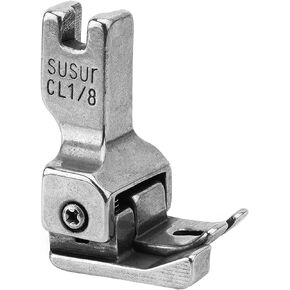 Othmro 1Pcs Industrial Sewing Machines CR Right Side Edge Guide Compensating Presser Foot Metal Presser Feet Sewing Presser Foot 1/16inch for Replacement Accessories Silver