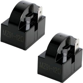 Aopin 3 دبوس 12 أوم ثلاجة PTC Starter/Start Relay Compressor Starter Relay جزء بديل لثلاجة السيارة، الفريزر المحمول، مبرد المشروبات والنبيذ والبيرة، ضاغط تكييف الهواء 2 قطعة