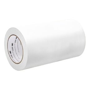 3M - 6-50-3903-WHITE 3903 شريط لاصق من الفينيل - 6 بوصة × 150 قدم. بكرة شريط لاصق مطاطي أبيض مع كشط ومقاومة كيميائية. أشرطة الختم